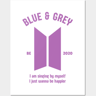 Blue & Grey - BE Posters and Art